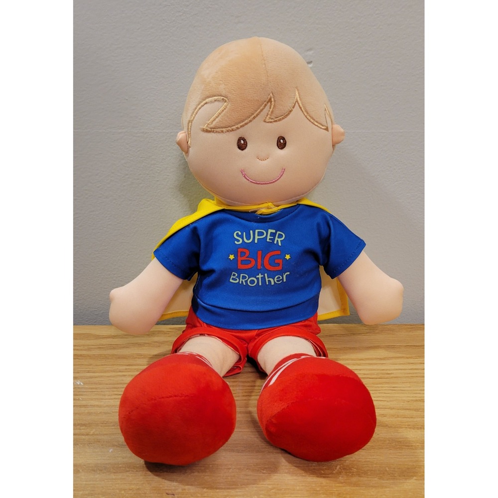 Baby Ganz Super Big Brother 14 inch Plush Doll with Detachable Cape Blue Red